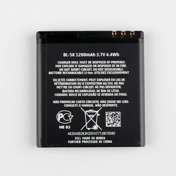 Original Visoka Zmogljivost BL-5K Li-ion Nadomestna Baterija Za NOKIA C7 N85 N86 X7 C7-00