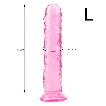 OLO Mehkega Jelly Vibrator G-spot Orgazem Realističen Penis Močan Sesalni Dick Igrača za Odrasle Analni Butt Plug Sex Igrače za Ženske