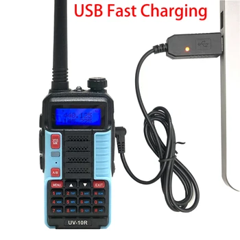 Baofeng Walkie Talkie UV-10R VHF, UHF 2 Način Ham Radio Dolgo Vrsto Polnjenje po vmesniku USB 10 W High Power Strokovno Lov Radii 2021 NOVA