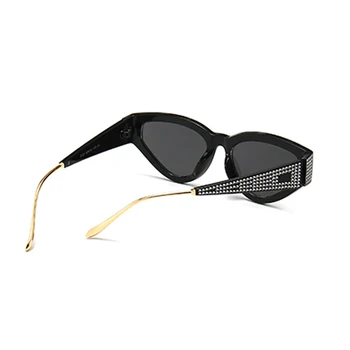 2020 Moda Nosorogovo Mačka Oči, sončna Očala Ženske Seksi Diamond Trikotnik sončna Očala Ženski Luksuzni blagovno Znamko Črni Odtenki UV400 Gafas
