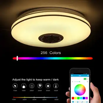200W Sodobni Led Stropa, Svetloba, možnost zatemnitve z bluetooth Zvočnik App Remote Control RGB Glasbe Lučka za dnevna soba Spalnica