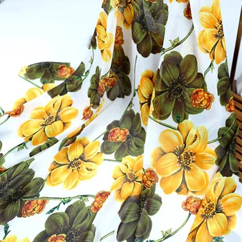 Šifon Obleko Tkanine Cvetlični DIY Materiala Eleganten Šal Bluzo Cosplay Obrtnih 1 Dvorišču