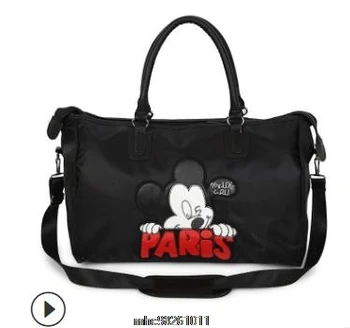 Disney nov modni potovalna torba nepremočljiva sequined Mickey Mouse telovadba torba za prenosni velike zmogljivosti, torba