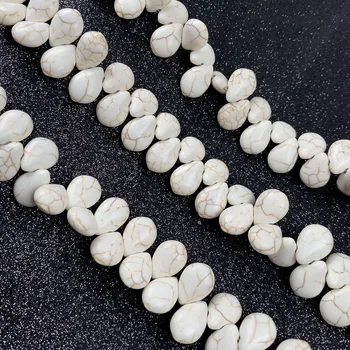 Kamen bele Kroglice Turquoises Spusti oblike Svoboden izolacije Kroglice Polizdelkov Za nakit, izdelava DIY ogrlica, zapestnica dodatki
