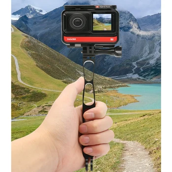 Aluminij Selfie Podaljšanje Roka Podaljšali Rod Črno Nosilec Za insta360 Enega R X Gopro Max DJI Osmo delovanje Fotoaparata Dodatki
