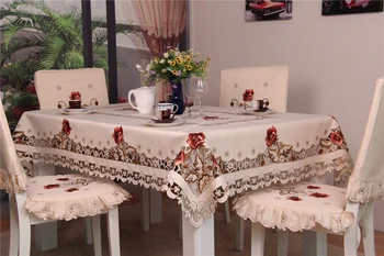 Evropa luksuzni vezenim prtom tabela jedilno mizo kritje namizni prt poroko cvet stol kritje domačega tekstilnega HM229