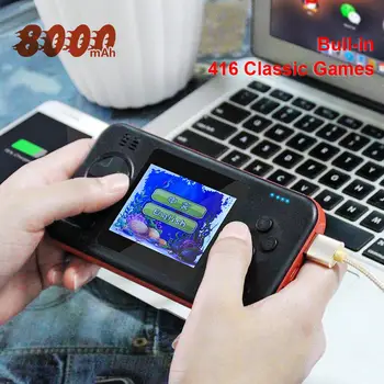 Novi Ročni Gamepad Igralne Konzole Stroja z 8000mAh Moči Banke Buil-v 416 Klasične Igre, Igre Igralec Igrače za Otroke Darilo