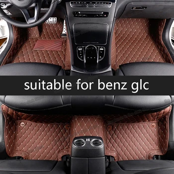Lsrtw2017 usnje avto predpražnike za mercedes benz glc GLC250 GLC350e GLC300 2021 2016 2017 2018 2019 2020 coupe x253 c253 glc63