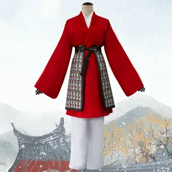 Novi Film 2020 Hua Mulan Cosplay Junakinja Kostum Kitajski Hanfu Dekle Halloween Kostumi Za Ženske Femal Mulan Rdeče Obleke Oblačenja