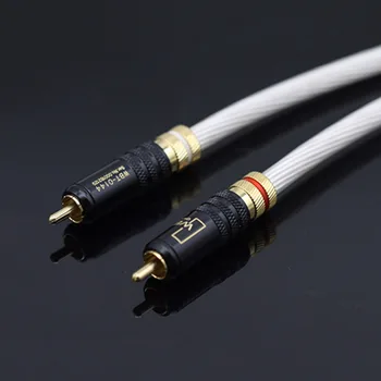 VIDEO RCA Kabel, Audio Kabel 7N OCC Eno Silver Plated Povezujejo Kabel Z pozlačeni RCA olug