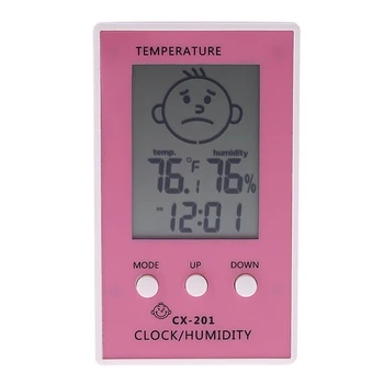 LCD-Digitalni Termometer, Higrometer tabela Ura Temperatura Vlažnost Merjenje Temperature, vremenske postaje Diagnostičnega orodja