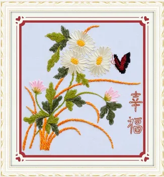 Malo daisy Cvetje Traku vezenje slikarstvo določa handcraft vezenje kroga DIY ročno needlework wall art dekor darilo