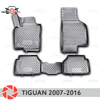 Za Volkswagen Tiguan 2007-2016 talne preproge, odeje ne zdrsne poliuretan umazanijo zaščito notranjosti avtomobila styling dodatki