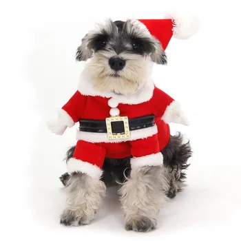 Brezplačna Dostava Pes Božič Cotumes Pet Toplih Zimskih Oblačil Kuža Pes, Mačka Oblačila Božič Nositi Klobuk 5 Velikost