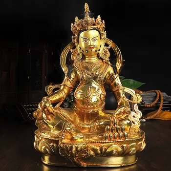 Debelo DOBER DOM družine učinkovita Talisman # Budizem polno Gilding Rumena Jambhala Zambala zlato Bude, kip medenina