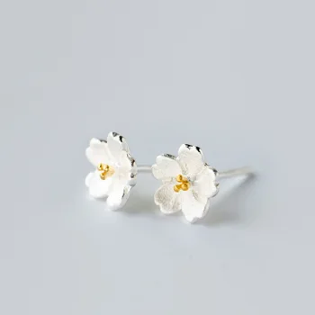 Moda belo češnjev cvet bo ustrezala obroč ogrlica, uhani, zapestnica lady nakit elegantno darilo Uhani Nakit perforirano Obesek