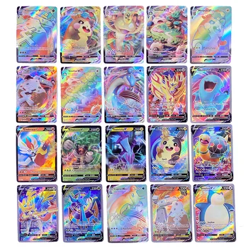 Francoski Pokemon Kartico 100 Oznako Ekipa 200 V MAX in 300GX angleščina za Sije Boj Carte Kartica Igre Za Otroke, Igrače,