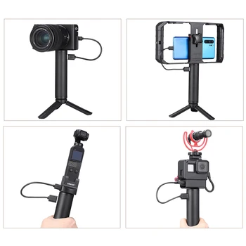 Ulanzi BG-2 6800mAh Power Grip Palico za Gopro 7 6 5 Črni Osmo Žep Akcijskih Vlog Selfie Palico težav poiščete Tip-C Napajanje