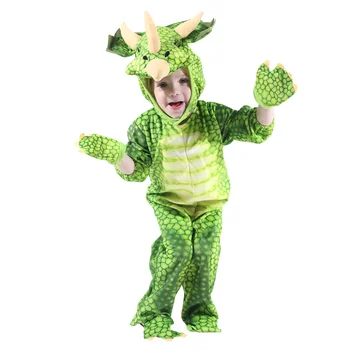 Fantek Triceratops Kostum Halloween T-Rex Kostume, Cosplay Dinozaver Jumpsuit Fancy Kostume za Otroke Božič Oblačila