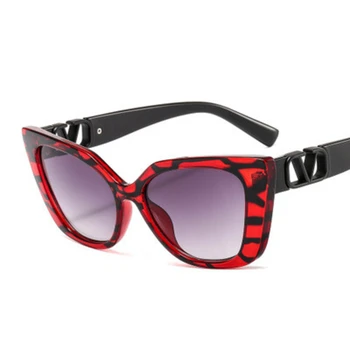 Retro Cat Eye Proti črke sončna Očala Ženske 2020 Luksuzne blagovne Znamke Oblikovalec Letnik Kvadratnih sončna Očala Moških Trendy Ocean Kovinski Odtenki