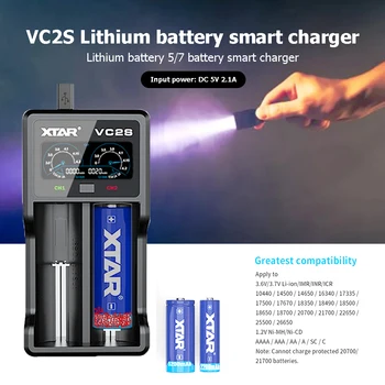 Za XTAR VC2 VC2 plus VC4 VC2S VC4S Li-ionska baterija polnilec za 10440/16340/14500/14650/18350/18500/18650/18700/21700/20700/17500
