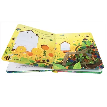 Usborne Peep Znotraj Živali Domov se Naučijo angleško Besedo 3D Zavihek slikanic Baby angleščina-Knjige za Otroke Zgodaj Izobraževalne Igrače