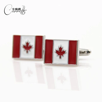 Ustvarjalno likovno Kanadsko zastavo zapestne gumbe, zapestne gumbe za Moške francoski majica zapestne gumbe,