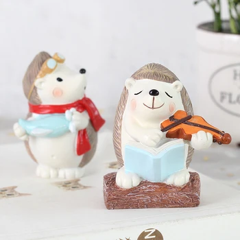 Paket 7pcs Božič Design Jež Figurice Živali Miniaturni Pravljice Vrt Mikro Krajine Ročno Torta Dekor