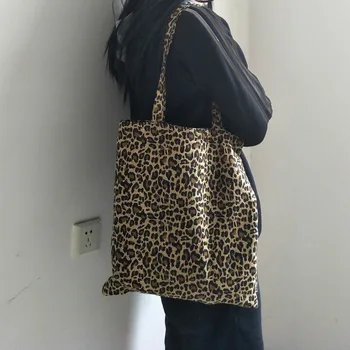 Modna Leopard Vzorec Dame Platno Torba Visoke Kakovosti Nov Design Dekleta, Nakupovanje Šolske Knjige Potovanje Torba Bolsa Tela