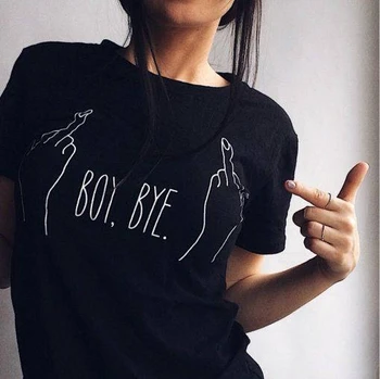 Fant adijo t shirt feministične feminizma grunge instagram hipster sarkastičen tshirt z izrekov smešno dekleta vrhovi tee - K108