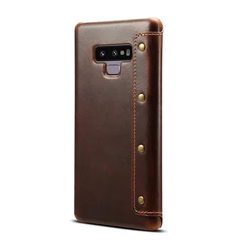 Solque Resnično Pravega Usnja Flip Case Za Samsung Galaxy Note 9 Note9 Telefon Kritje Luxury Letnik Kartico Sim Stojalo Denarnice Primerih