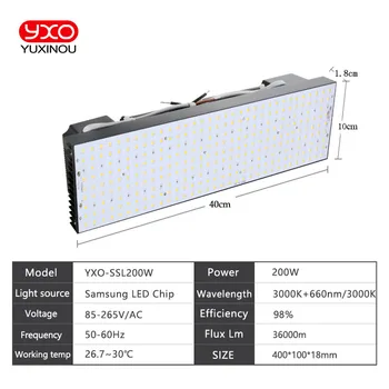 Super svetla 200W Samsung LM301B LM301H Zatemniti LED Svetilka UV, IR led grow light Meanwell gonilnik Za Rast Rastlin Razsvetljavo