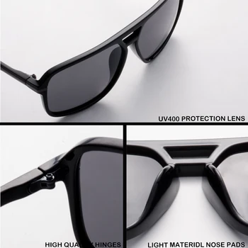 AIMISUV Squar sončna Očala Moških Polarizirana Ogledalo Vožnjo sončna Očala Človek blagovne Znamke Oblikovalec Prevelik Retro Očala UV400