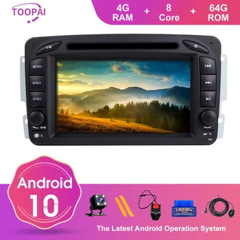 TOOPAI Android 10 Za Mercedes Benz CLK W209 Vito W639 Viano A-W168 C - W203 W209 G-Razred W463 1998-2005 Multimedijski Predvajalnik, GPS