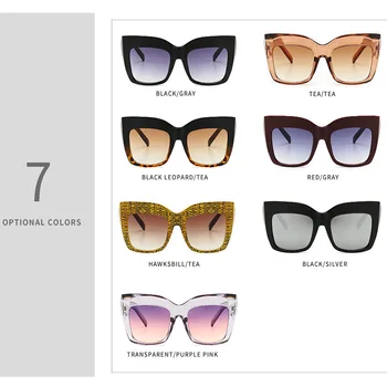 LNFCXI 2020 Kvadratnih Prevelik Žensk Ženska sončna Očala Retro Vintage Luksuzni Odtenkih za Ženske Očala Oculos De Sol