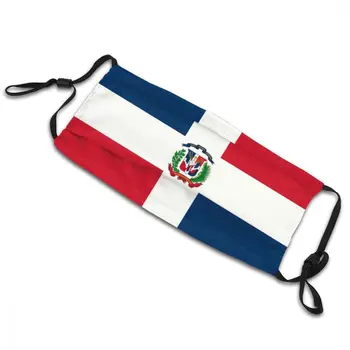 Stroj Dominikanska Republika Zastavo Masko Proti Prahu Zaščitni Pokrov Respirator Usta Žarilna