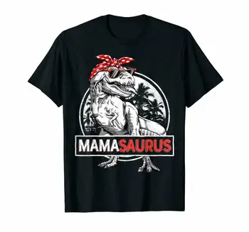 Mamasaurus T Rex Dinozaver Smešno Mama Saurus Družino Ujemanje Majica Za Rojstni Dan