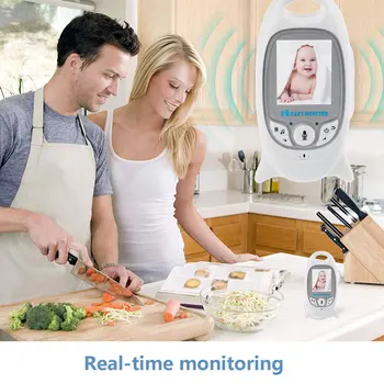 Vroče Brezžični Video Baby Monitor s Kamero Noč VisionAudio Varnostne Kamere 2 Način Govori Nadzor Temperature z 8 Lullabies