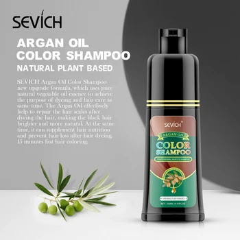 Sevich 250 ml Arganovega Olja za Barvanje Las Šampon za Lase za oblikovanje Pričeske Hitro Barvanje Las Naravno Sivo Bele Barve za Barvanje Las Zdravljenja za Lase Šampon