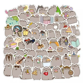 100 kos/paket Kawaii Močen Mačka vsak Dan Nepremočljiva Dekorativni Tiskovine Obrti Nalepke Scrapbooking DIY Dnevnik Album