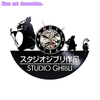 Studio Ghibli watch dnevna soba osebnost, ustvarjalnost sodobne enostavno votlo design vinil zapis stenske ure Božično darilo