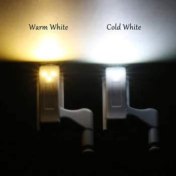 4pcs/Veliko LED Nočne luči za garderobo/ naslonjač/kabinet Toplo / Hladno bela omara tečaj lučka Senzor za Samodejno Osvetlitev