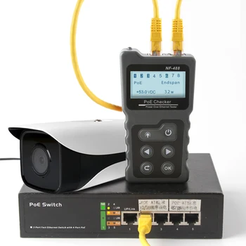 NOYAFA 3pcs/veliko NF-488 LCD-Network Cable Tester za Preverjanje Preko Cat5 Ethernet Cat6 Lan Tester Orodja PoE Stikalo Cable Tester