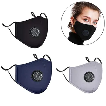 3Pcs Obraz, Usta Masko Filter Mouthmask Anti-Okužbe Viruse oglje, Anti-prah Z Zrakom Ventil maske za obraz Stroj za Večkratno uporabo
