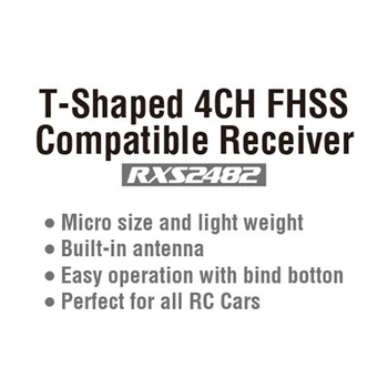 AFRC RXS2482 Združljiv za Sanwa FH3/ FH4T 4 Channel Površino Sprejemnika Posebno za RC Avto in Čoln