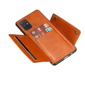 Flip Usnjena torbica Za Samsung Galaxy A71 A51 A81 Reža za Kartico Imetnik Primeru Za S20 s20 utra A70 A50 A20 S10lite Denarnico, Telefon Kritje