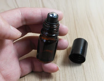 10pcs/veliko 5ml Rumena vonj steklenici Eterično Olje Steklo Roller ball Aromaterapija Steklenico