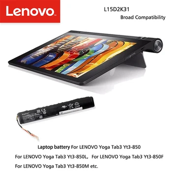 Original Tablet baterija Za Lenovo YOGA 3-850M Yt3-850F YT3-850 YT3-850M YT3-850L L15C2K31 L15D2K31 JE 3,75 V 6200mAh 23.2 WH
