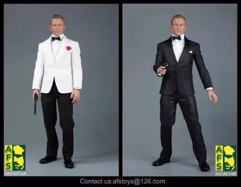 Mnotht 1/6 James Bond 007 Človek Obleko Oblačila Sklop Royal Zastopnikov z Jakno, Hlače, Majica, Pas, Čevlji A014 za 12v Akcijska Figura, Igrača
