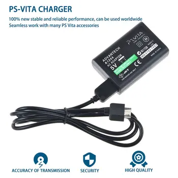 EU Plug Za Sony za PS Vita PSV NAPAJALNIK za izmenični Tok Oskrbe Pretvori Polnilnik + USB Podatkovni Kabel